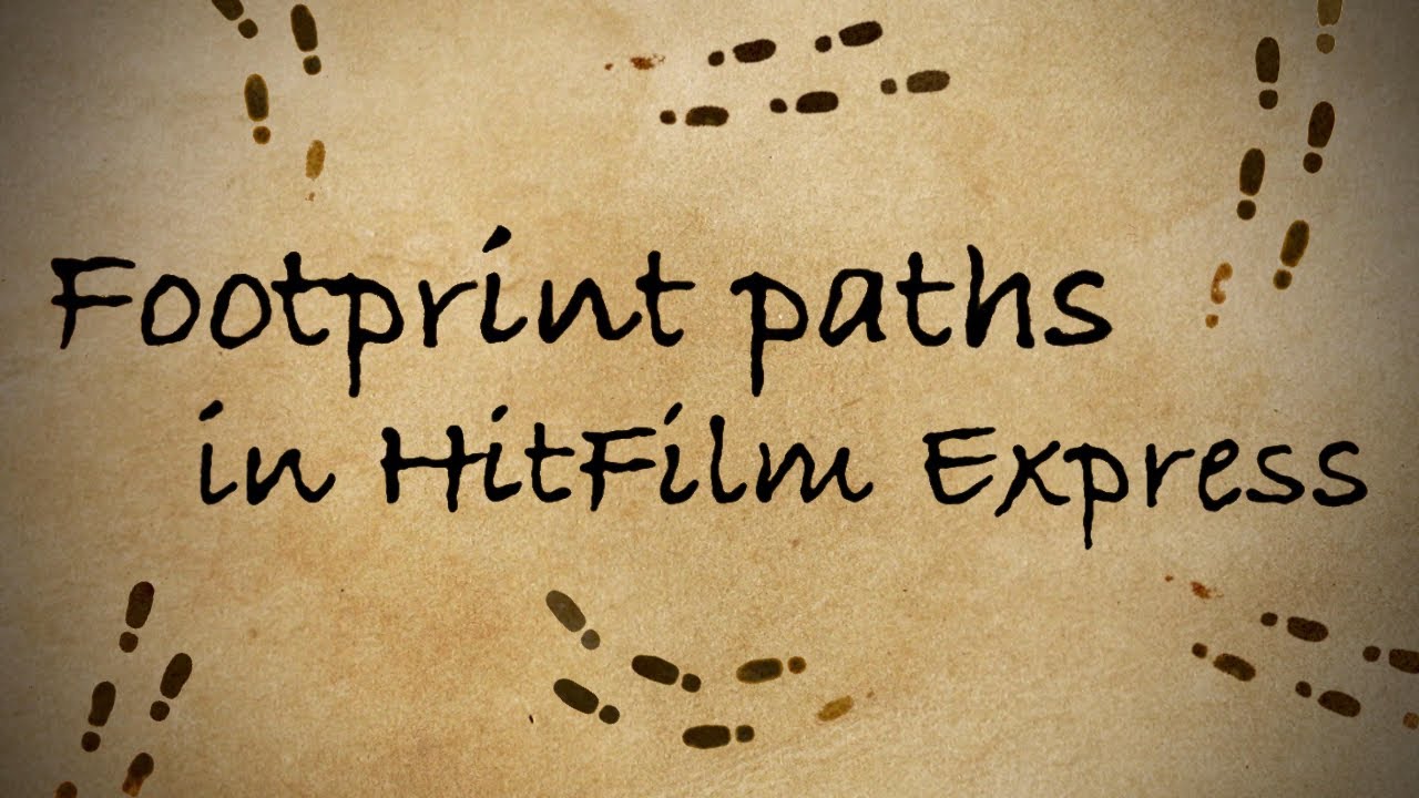 Inky Marauder's Map-style footprints in HitFilm Express