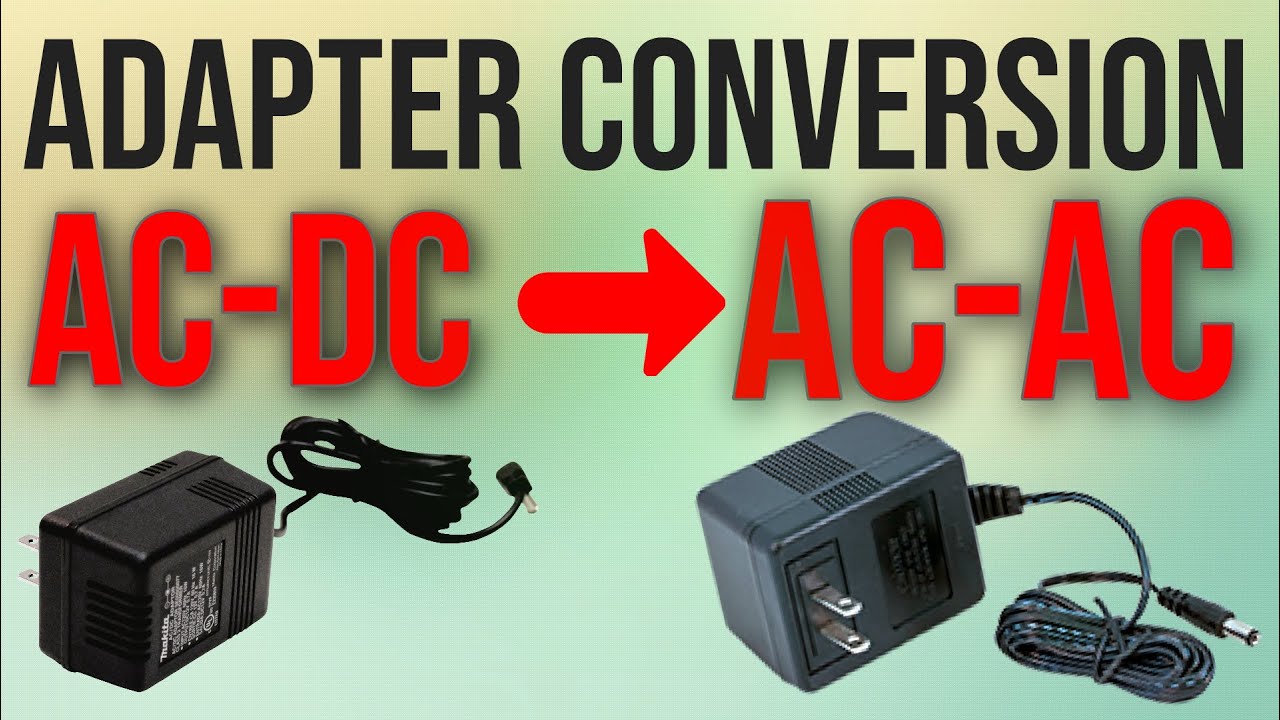 How to convert AC-DC adapter to AC-AC adapter