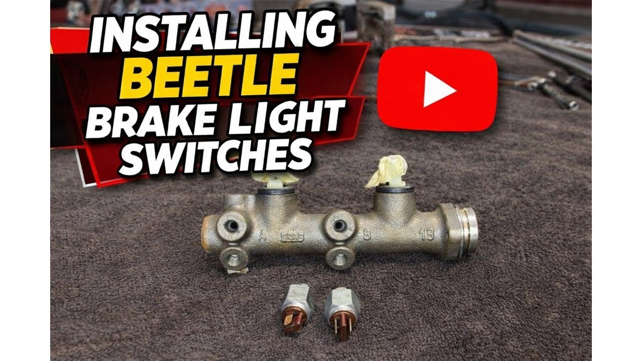 VW BEETLE BRAKE LIGHT SWITCHES ON MASTER CYLINDER - HOW TO INSTALL - BRAKE LIGHT- #sladesbeetle