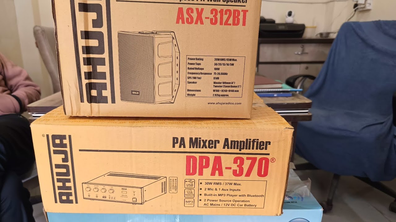 AHUJA AMPLIFIER ( DPA 370 ) AHUJA SPEAKER ( ASX 312 BT)