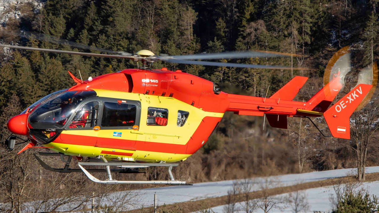 Martin Flugrettung | NAH Martin 8 am Heliport Zams | EC145 | OE-XKV