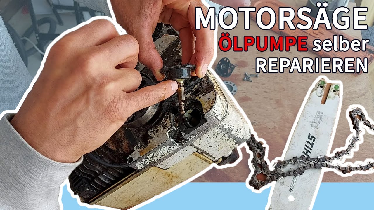 KETTENSÄGE fördert kein Öl, ÖLPUMPE defekt, Stihl, 009, ÖLFÖRDERUNG selber reparieren, Anleitung