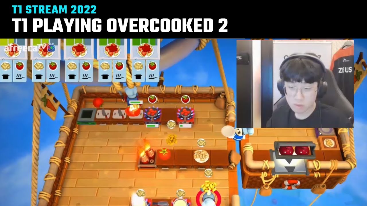 [Full] Zeus, Gumayusi & Oner playing Overcooked 2 (P1) | T1 Stream Moments | T1 funny moments