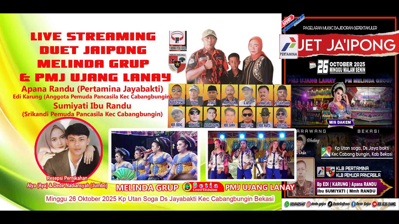 Live Duet Jaipong   Ujang Lanay &  Melinda Grup   Malam