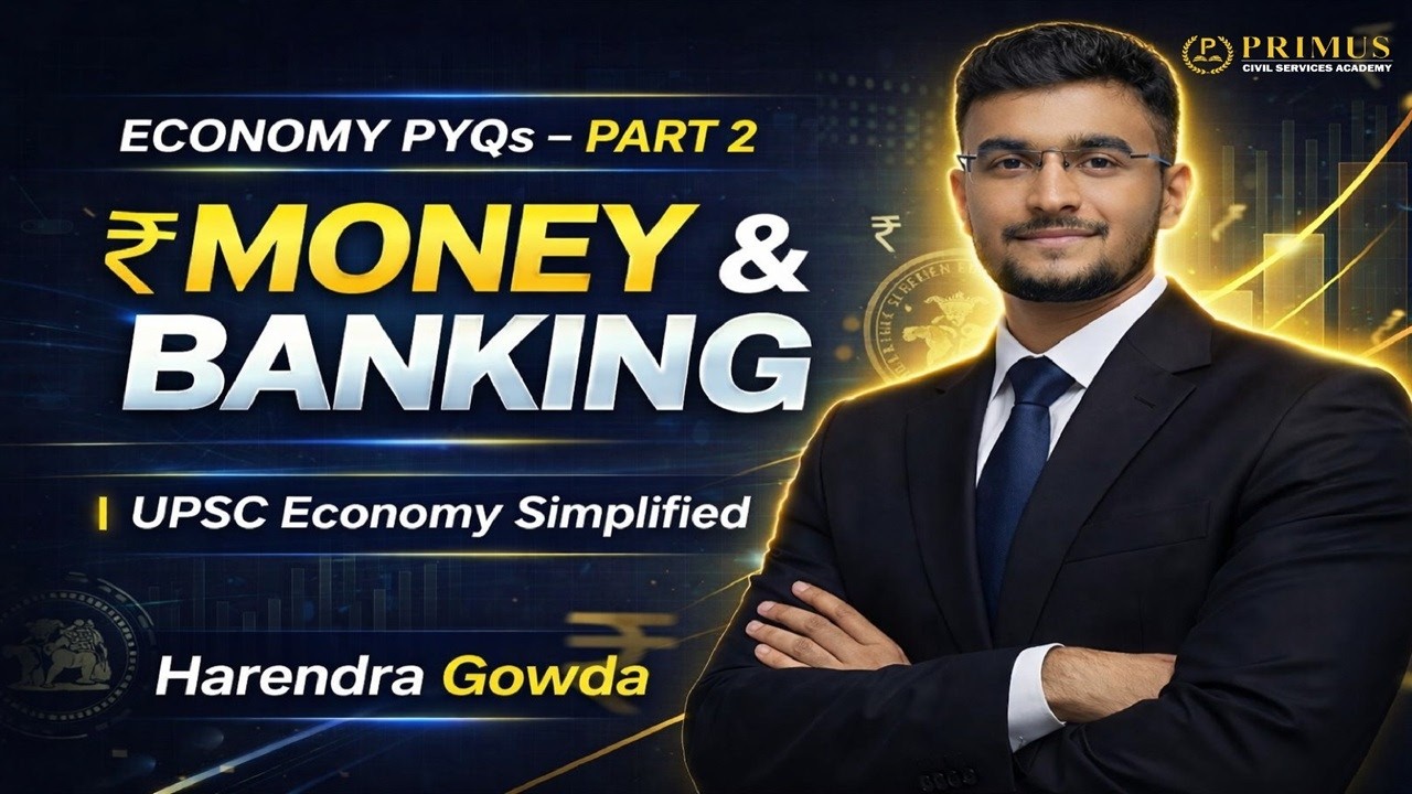 Money & Banking PYQ Analysis (2011 - 2025) | UPSC Prelims Economy PYQ Series |  Primus IAS