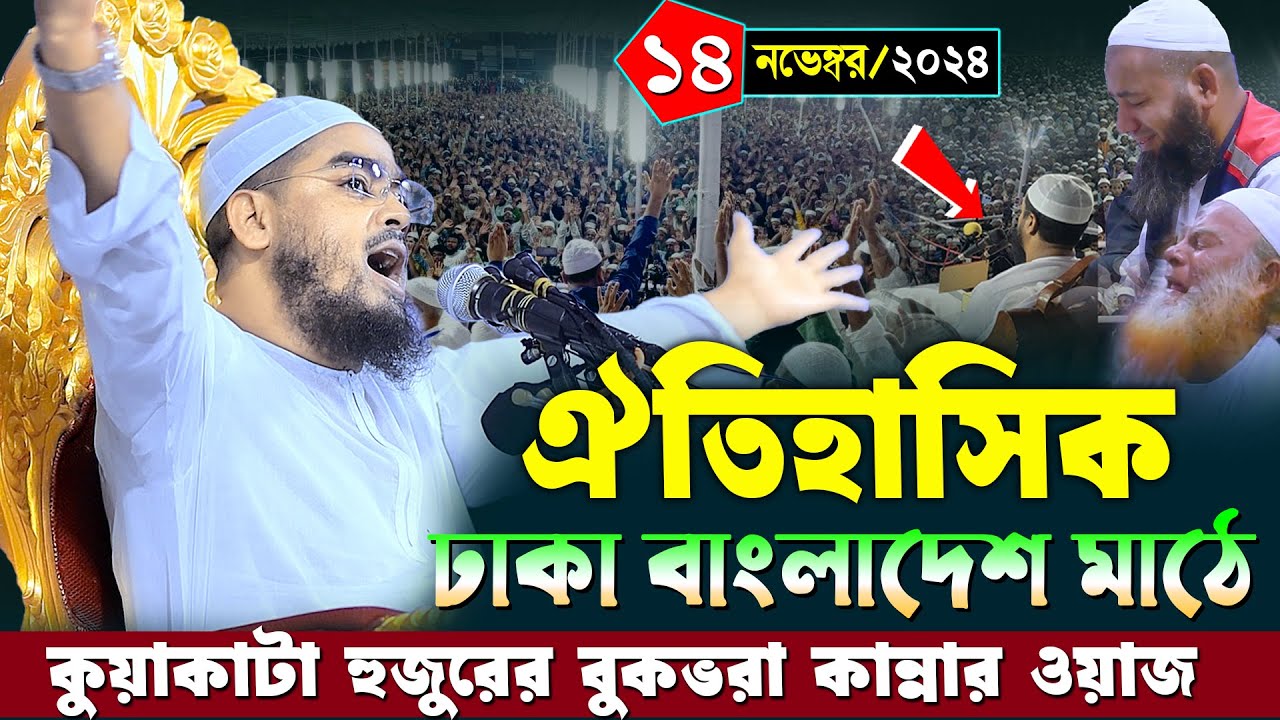 ঢাকা বংশাল বাংলাদেশ মাঠে কান্নার ওয়াজ | ১৪/১১/২০২৪ হাফিজুর রহমান সিদ্দিকী | hafizur rahman Siddiqi