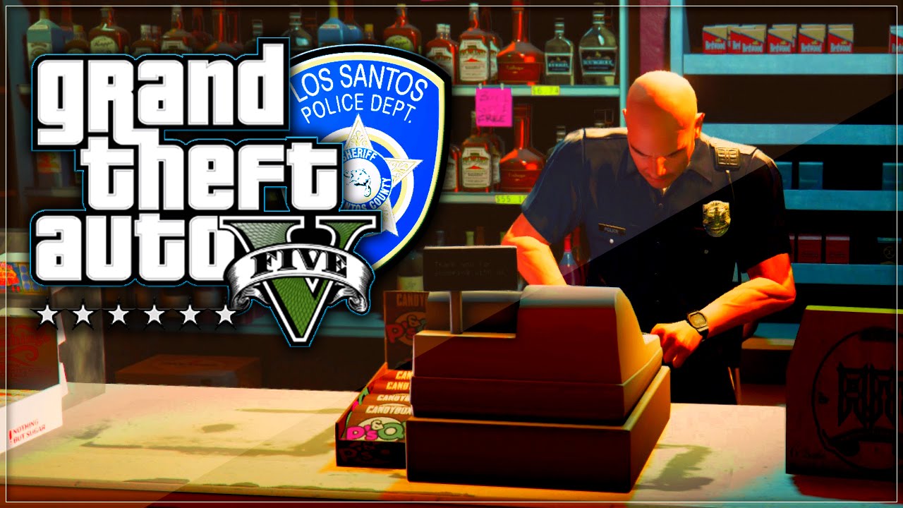 GTA 5 LSPDFR Deutsch - Polizist KLAUT im Laden Geld (Polizei Mod)