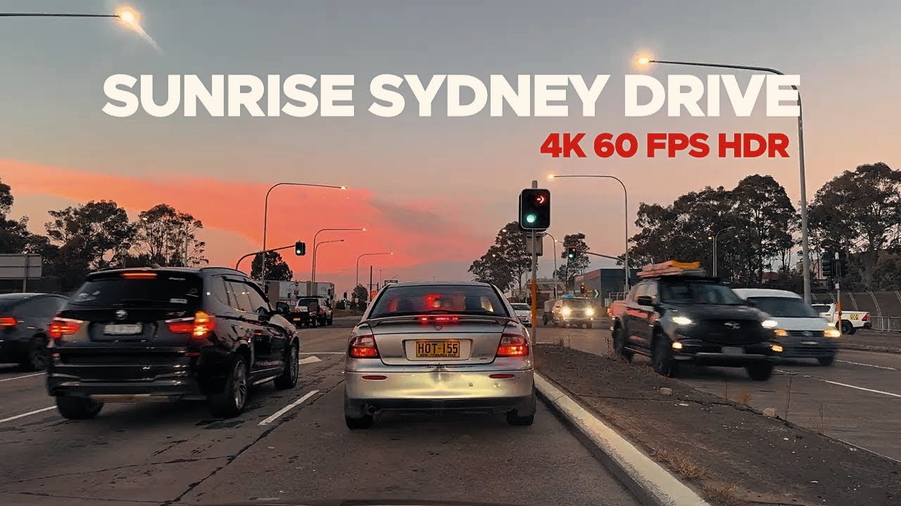 Sunrise Sydney Drive | Punchbowl to Edmondson Park via M5  | Real-Time 4K HDR 60FPS Morning Tour
