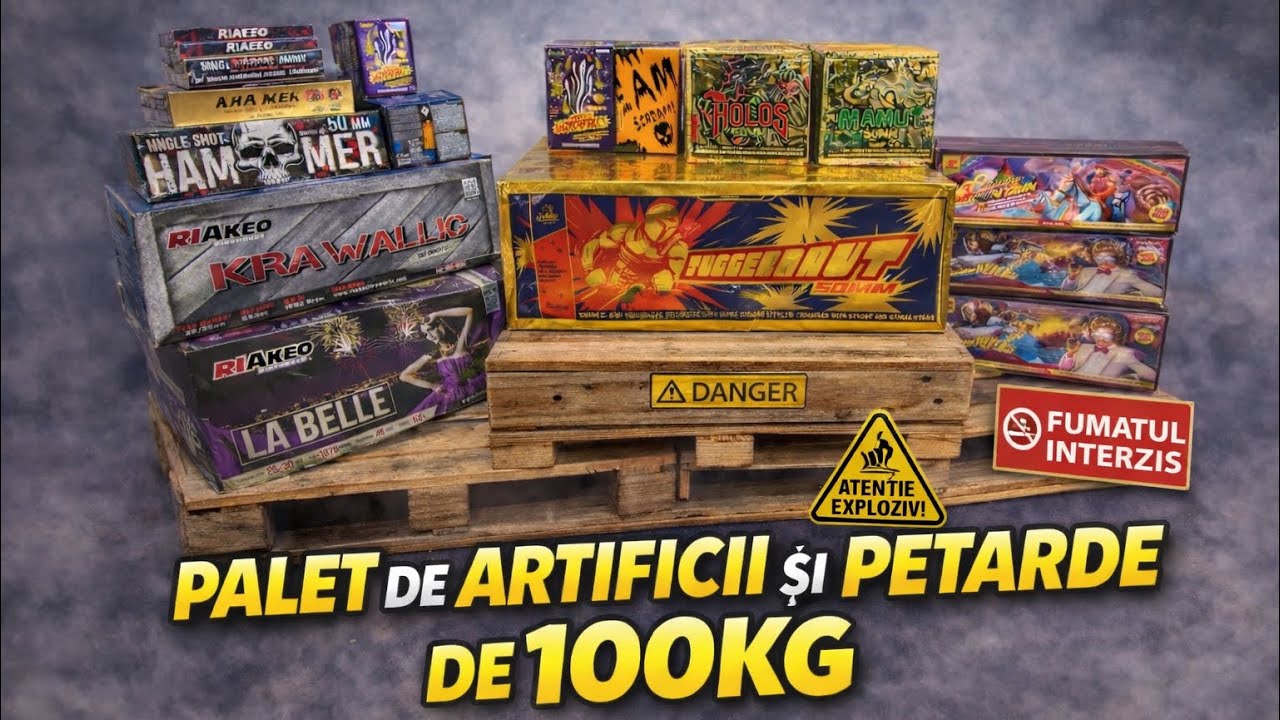 Un palet de 100 kg de petarde și artificii 🧨 | una dintre cele mai mari colecții din România 🇷🇴 