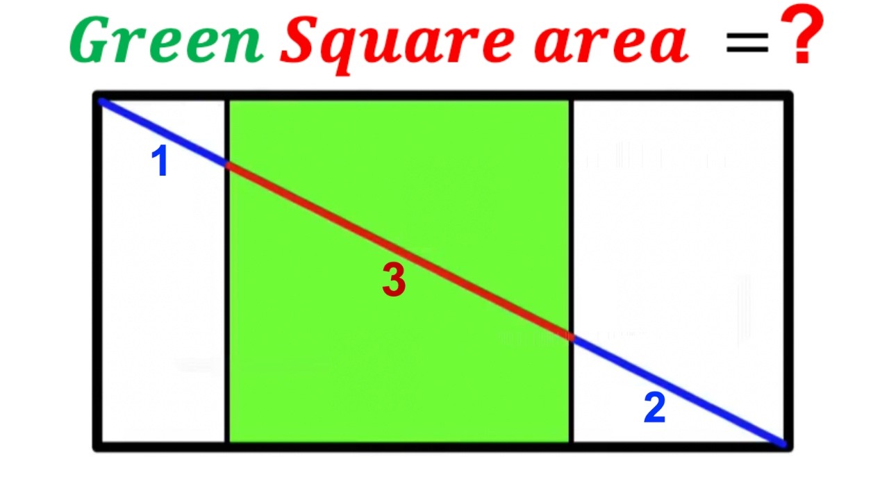 Can you find area of the Green shaded Square? | (Rectangle) | #math #maths | #geometry