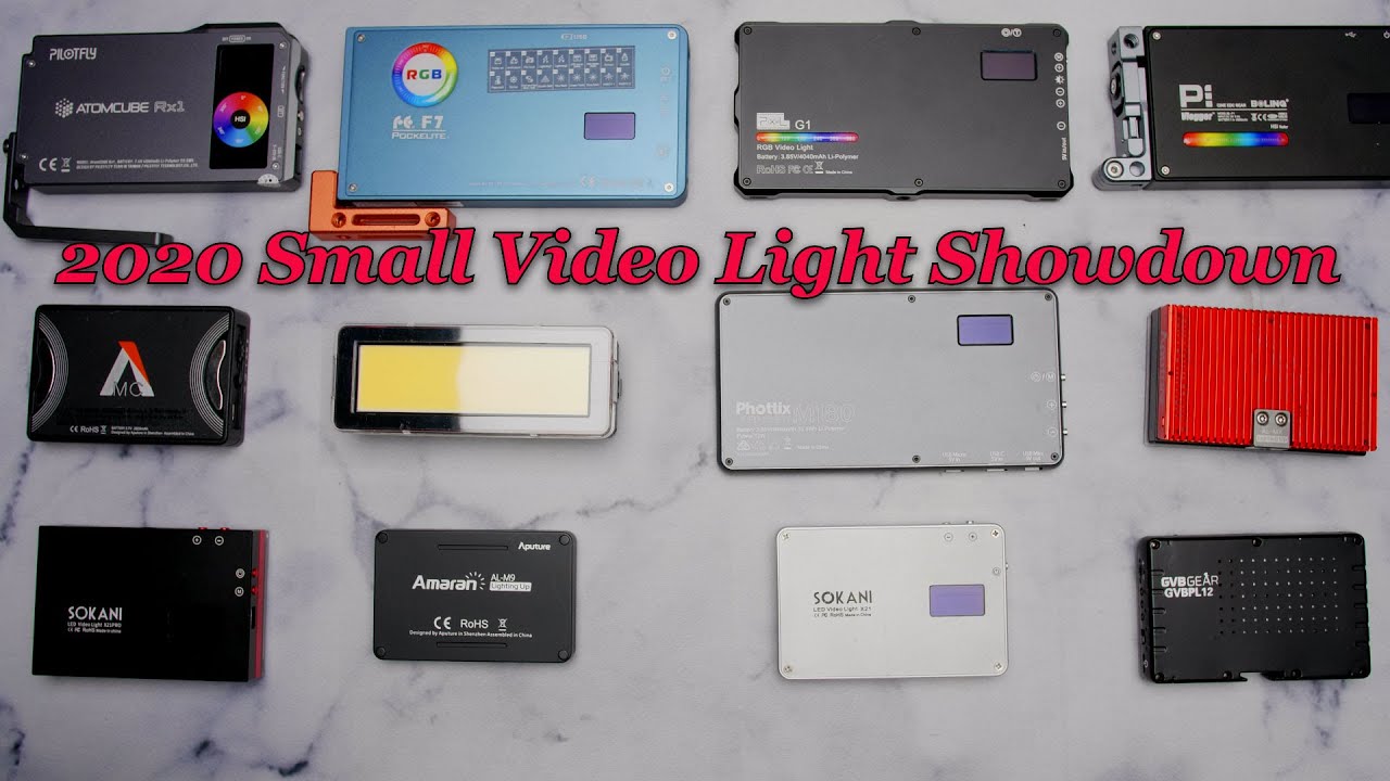 2020 Small Video Light Showdown- Aputure,Sokani,Boling, Atomcube, Pixel G1, Falconeyes, Phottix,GVB