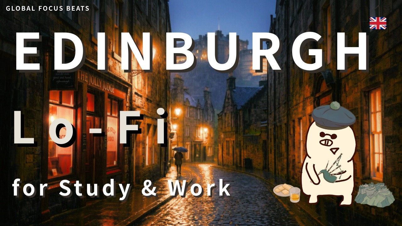 Minimal Lofi: Edinburgh Night Rain | Deep Work & Study Music (2Hour+)