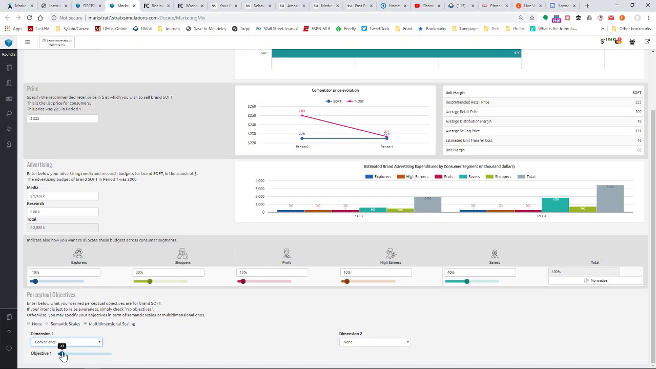 Markstrat Tutorial:  Marketing Mix