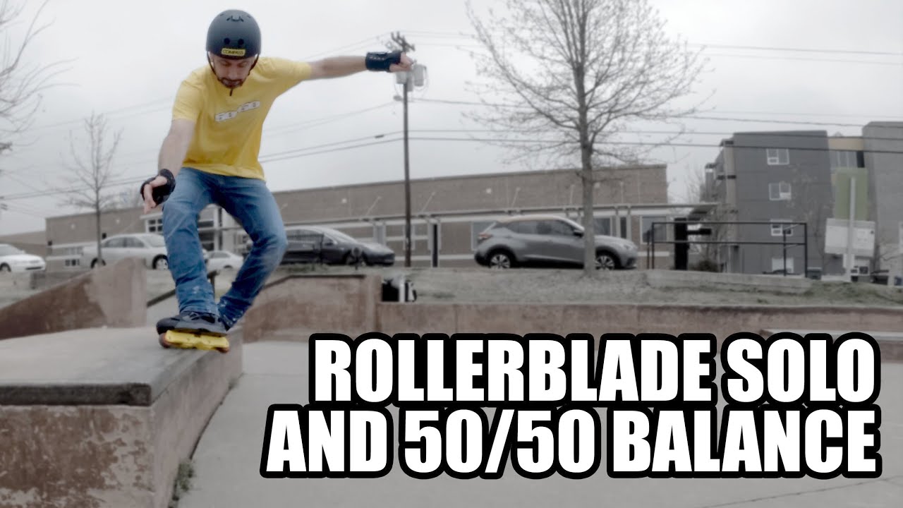 Rollerblade Solo with Yellow 50/50 Balance Frames // Aggressive Inline Skating