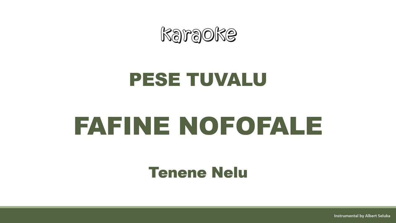 FAFINE NOFOFALE (KARAOKE)