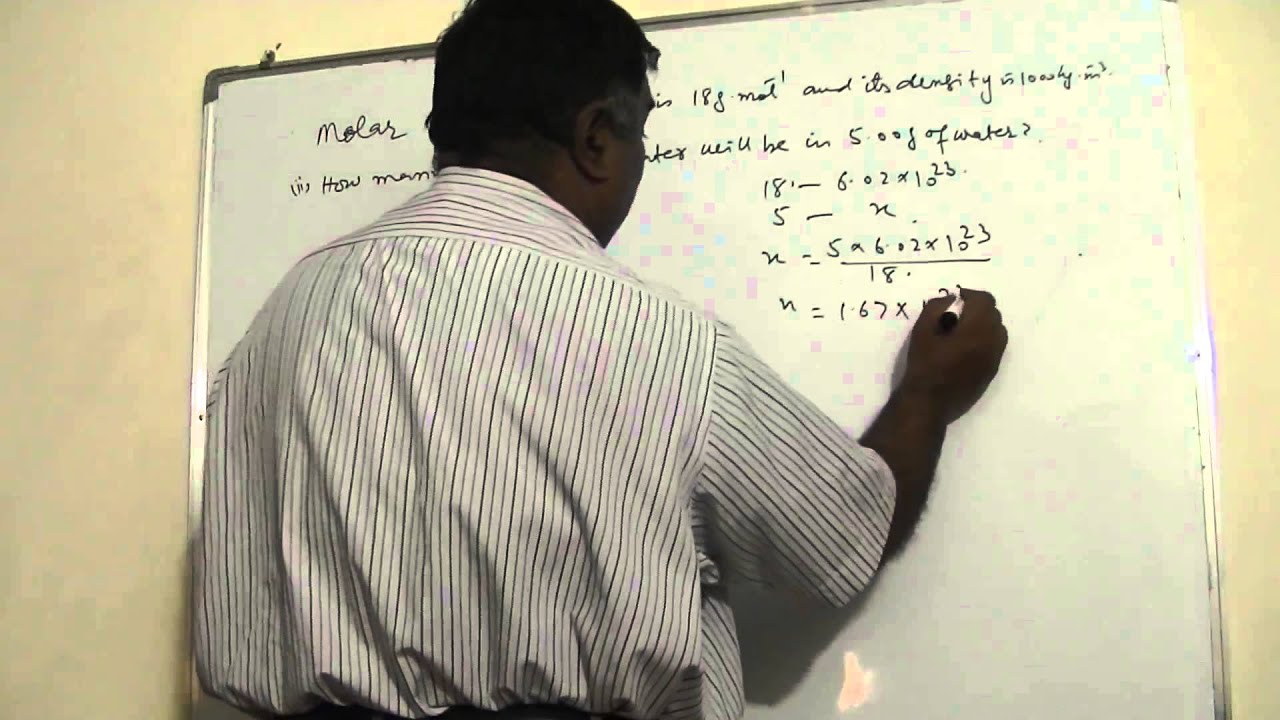 Calculation Of Moles And Diameter Of A Molecule