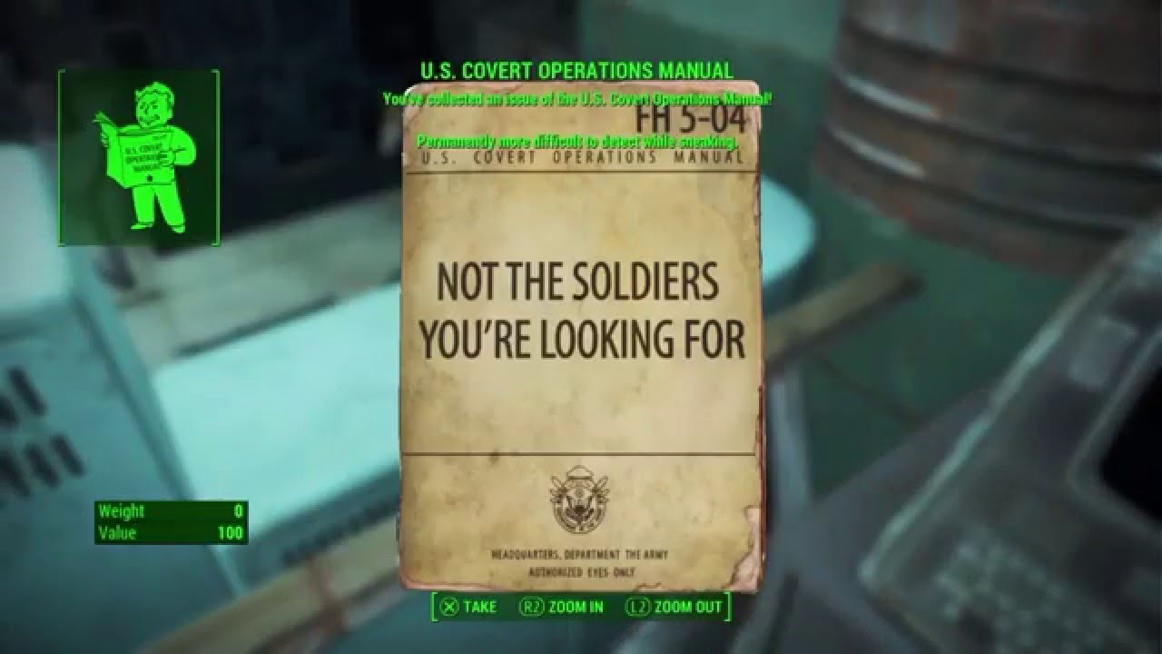 Fallout 4 - U.S. Covert Operations Manual, Abandoned Shack