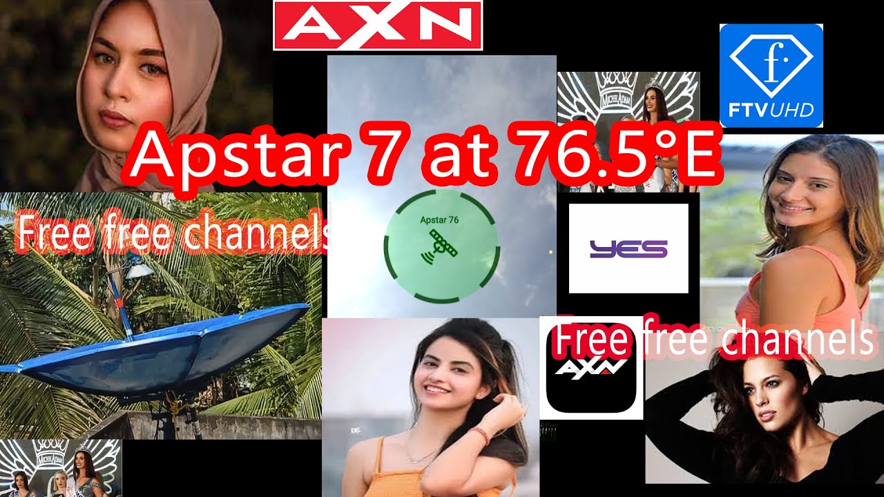 Apstar 7 at 76.5°E .6 feet dish antenna
