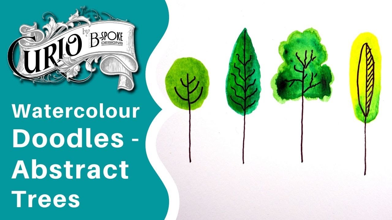 Watercolour Doodles - Abstract Trees