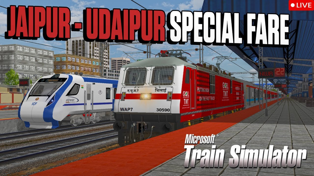 🔴LIVE | 09721 Jaipur – Udaipur Special Exp | TWIST & THRILL Journey 🚄 | Realistic Graphics | MSTS IR