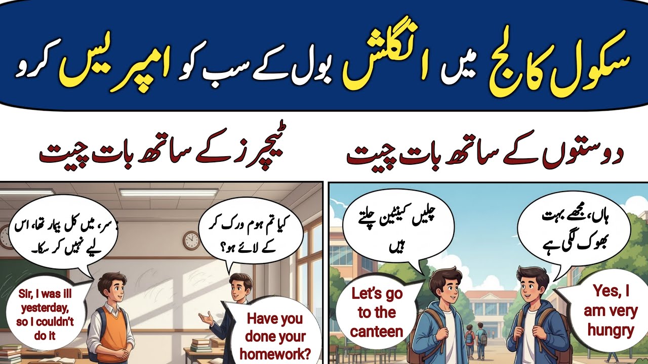 Real Life English Conversation in School & College I Daily English Conversation For Students