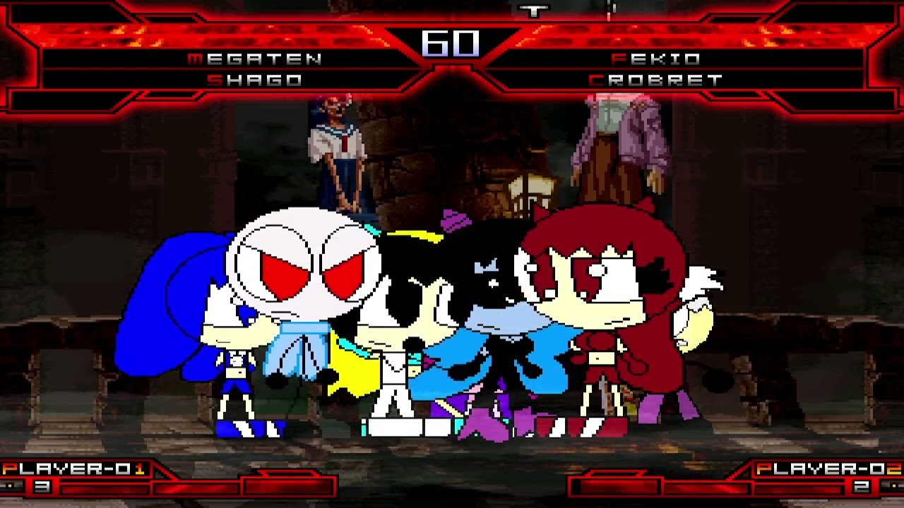 KOF MUGEN Tag Team Megaten Shago weaker sago vs fekio New Crobret moterfree Jasmine