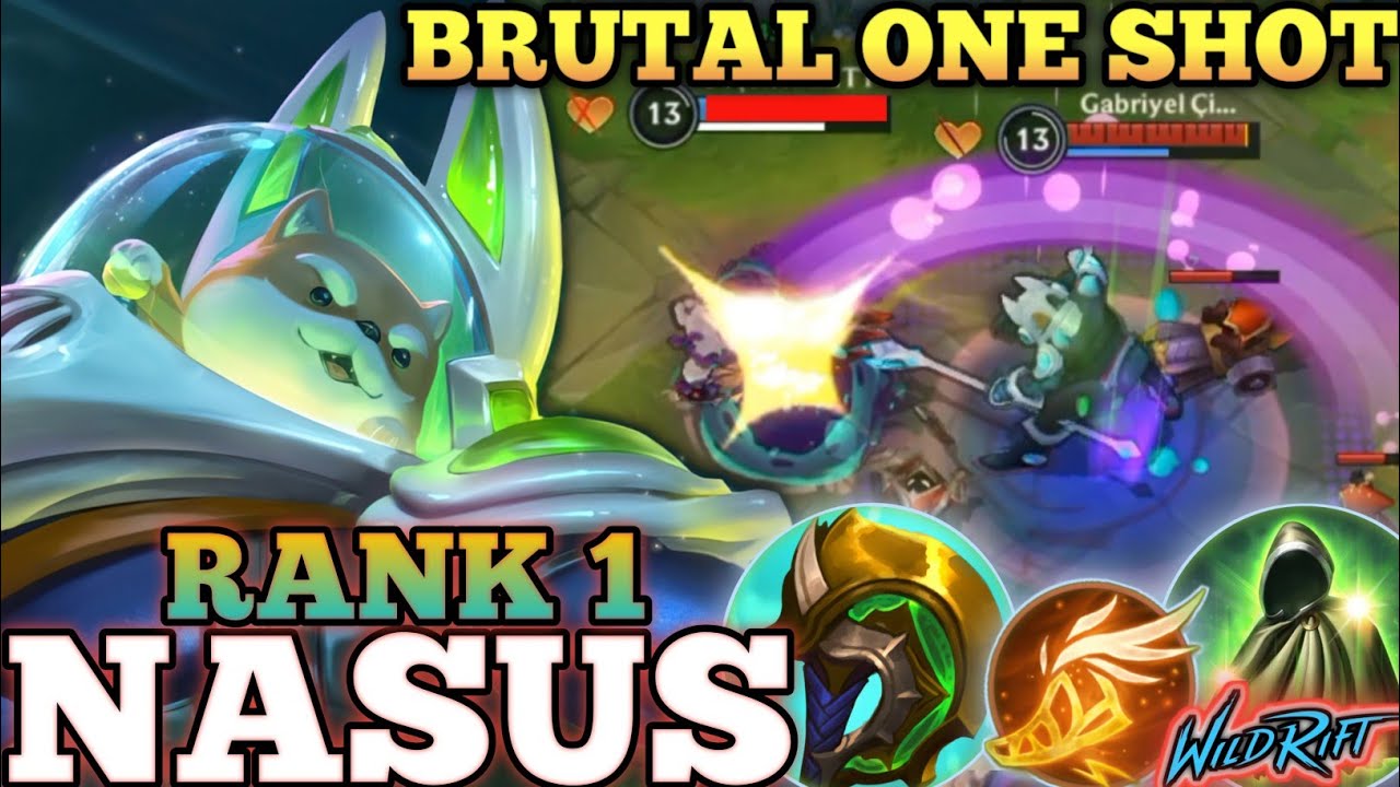 NASUS MONSTER IN LATE GAME! HYBRID MVP BUILD ABUSE- TOP 1 GLOBAL NASUS BY Gabriyel Çiftçi- WILD RIFT