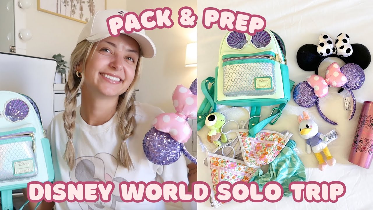 PACK & PREP for DISNEY WORLD w me!✈️💖🐭 solo trip, red eye, packing list, what to wear/bring to parks