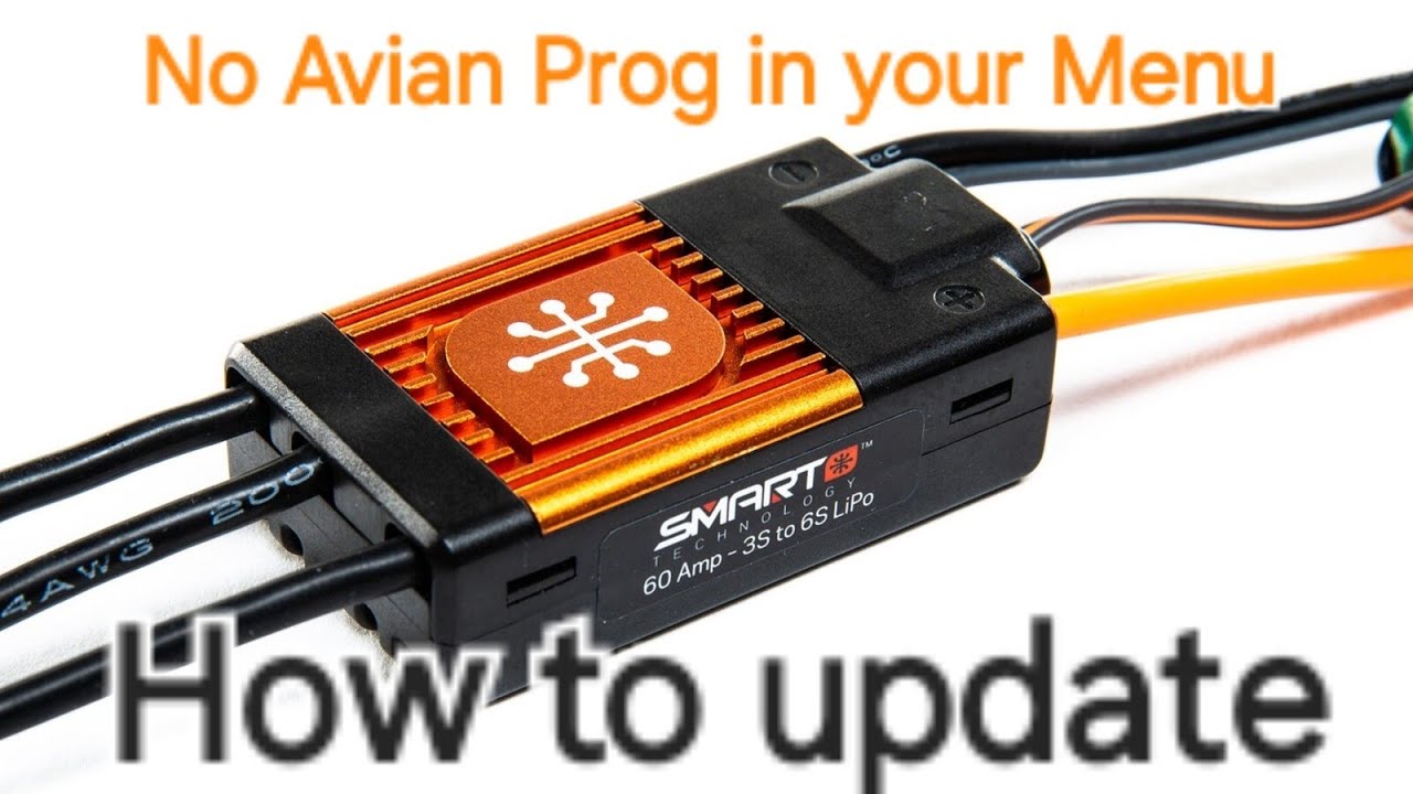 Spektrum Avian ESC update missing Avian Prog menu