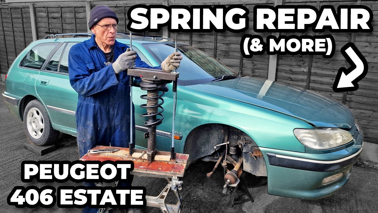 Peugeot 406 Spring Repair - Plus New Brake Hose & Anti Roll Bar Link