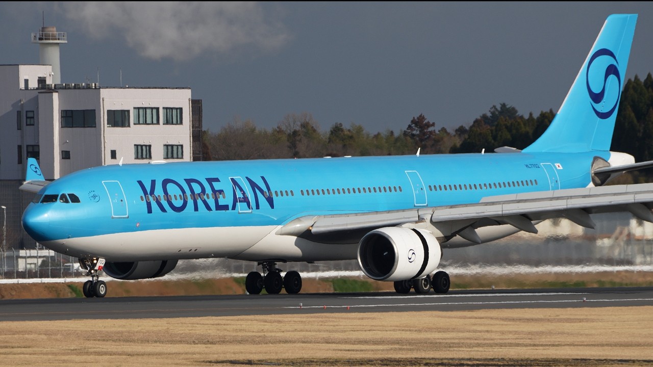 Korean Air New Livery Airbus A330-300 HL7702 Landing at Narita 34R | NRT/RJAA