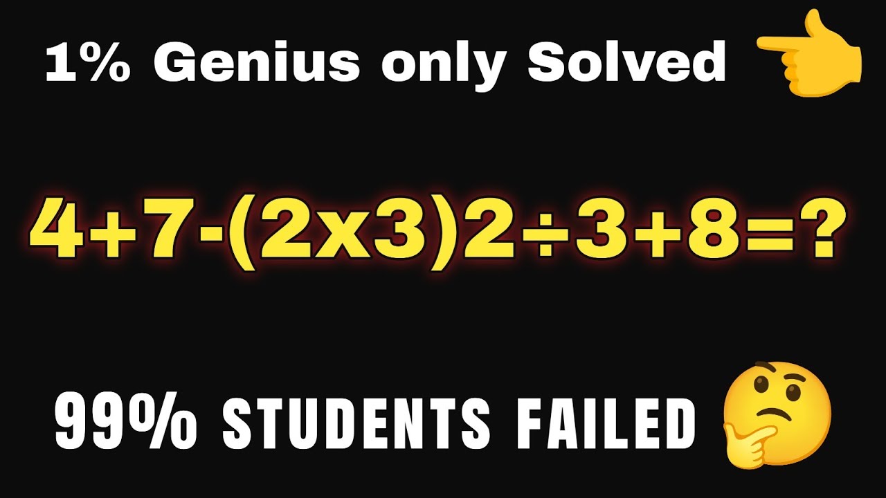 99% Students Failed This Simple Math Question 🤯 | order of operations math 