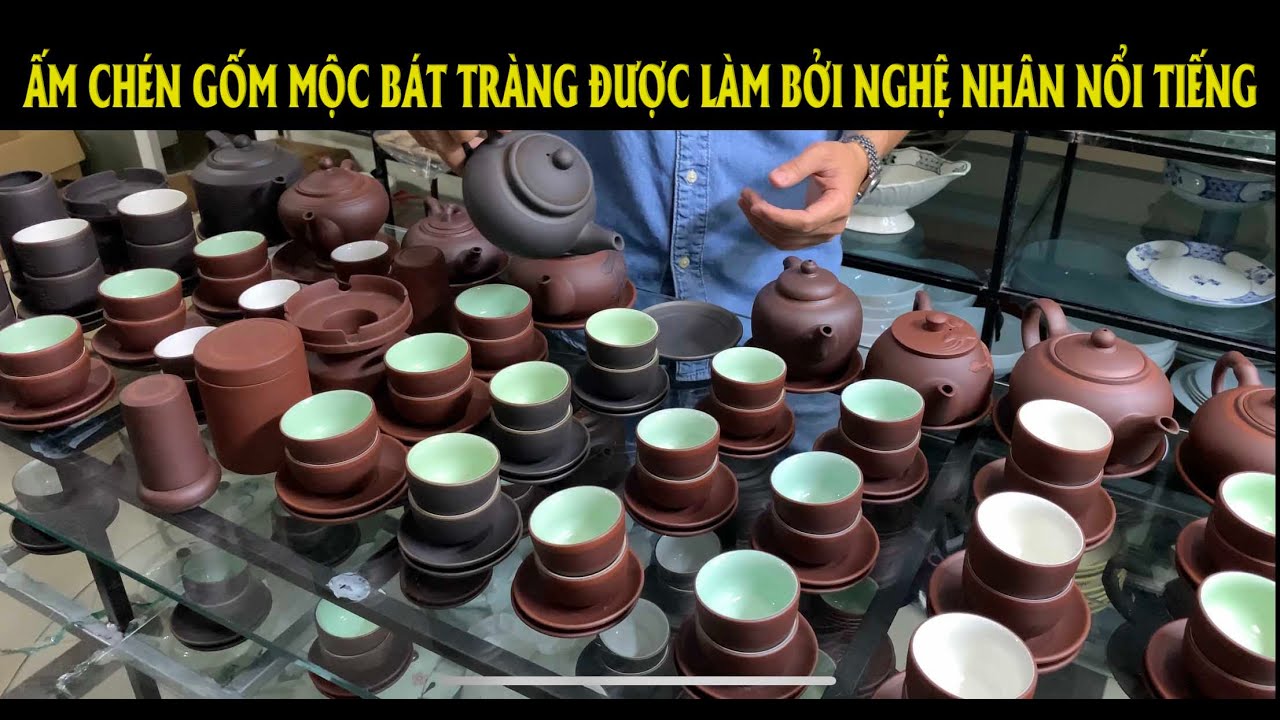 ẤM CHÉN GỐM MỘC CỦA NGHỆ NHÂN VƯƠNG MẠNH TUẤN BÁT TRÀNG / BỘ ẤM TRÀ ĐẸP BÁT TRÀNG .