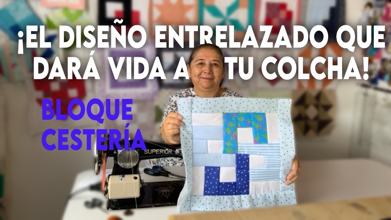 Bloque Cestería: ¡El diseño entrelazado que dará vida a tu colcha!