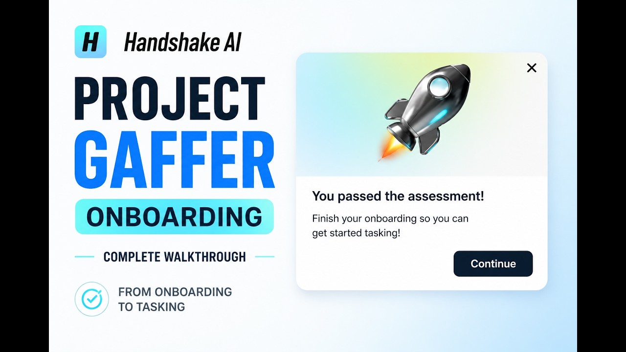 Как пройти онбординг для проекта Gaffer в Handshake AI | Пошаговое руководство (2026)