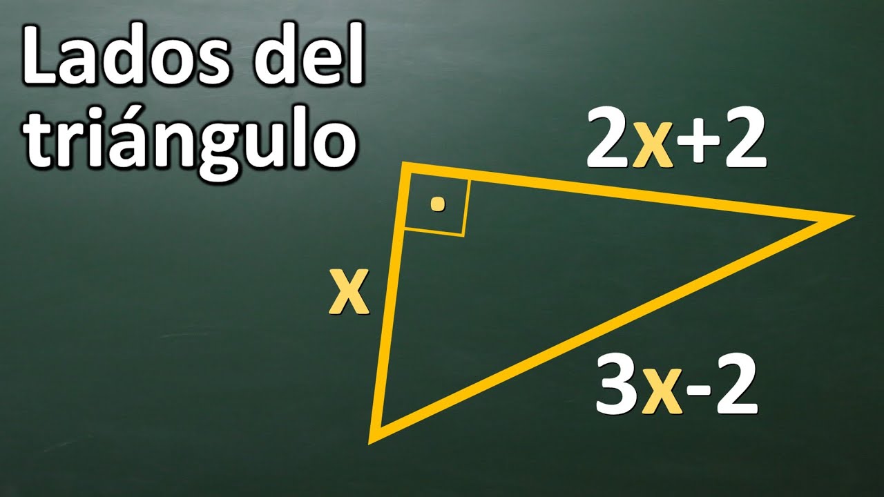 Halla los lados del triángulo rectángulo