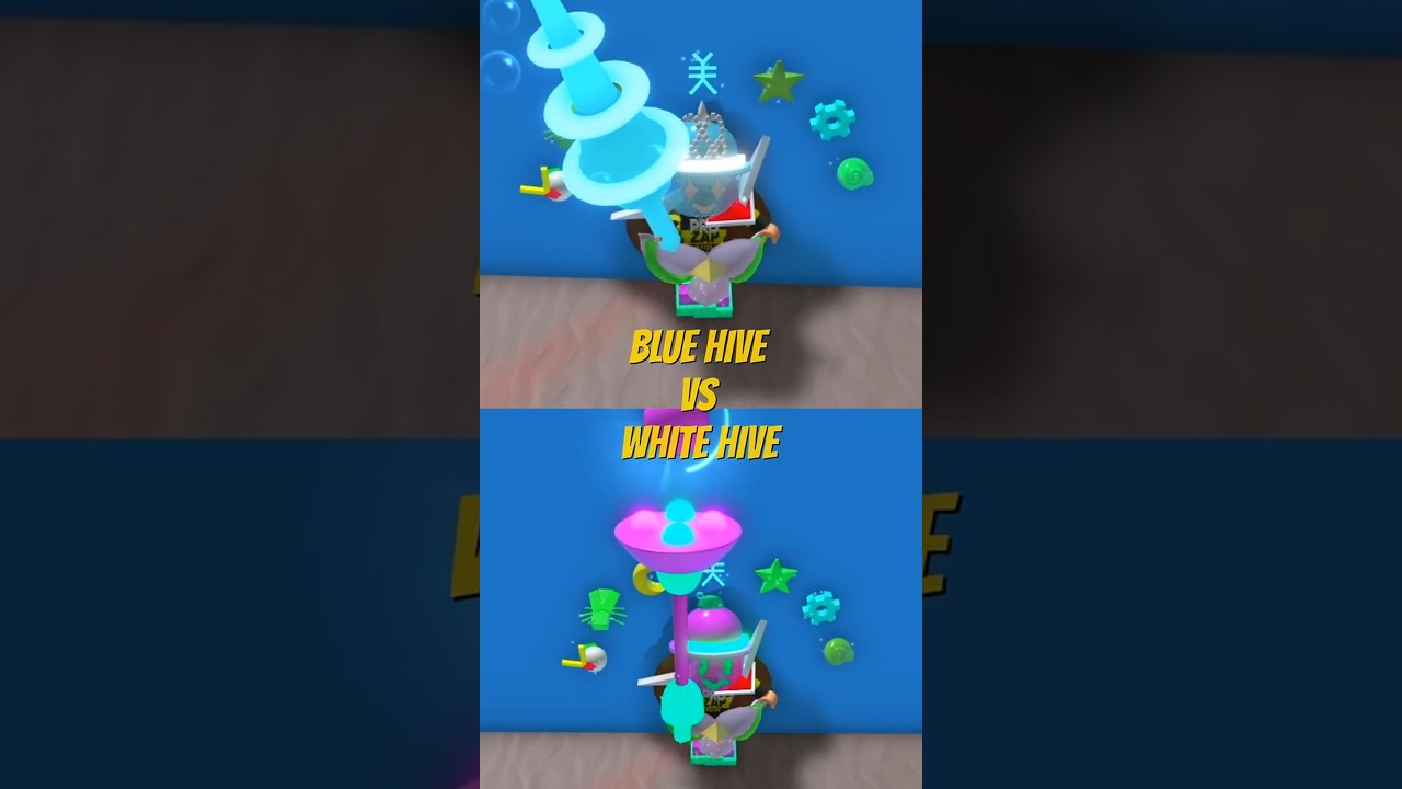 😮Blue Hive VS. White Hive in Bee Swarm Simulator #shorts #beeswarmsimulator #roblox
