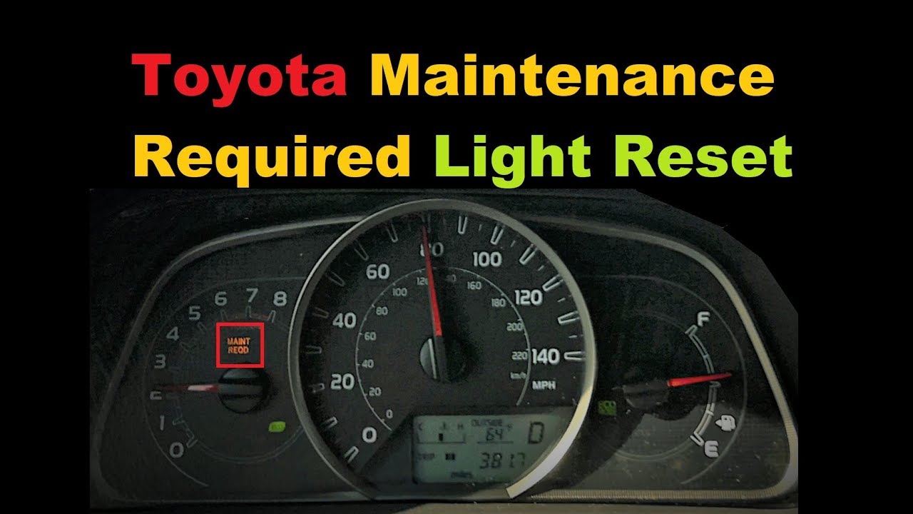 2014 Toyota RAV4 Maintenance Required Light Reset