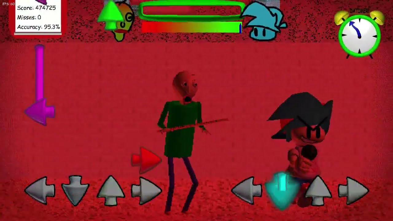 FNF vs Baldi's Basics Madness V2 - Rough Escape