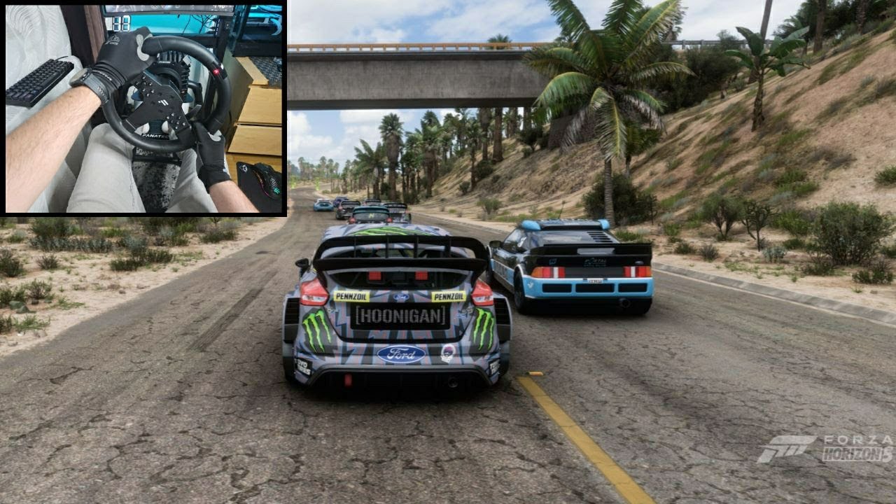 Hoonigan GYMKHANA 10 | Ford Focus RS RX vs Rally Monsters | Fanatec Gameplay | Forza Horizon 5