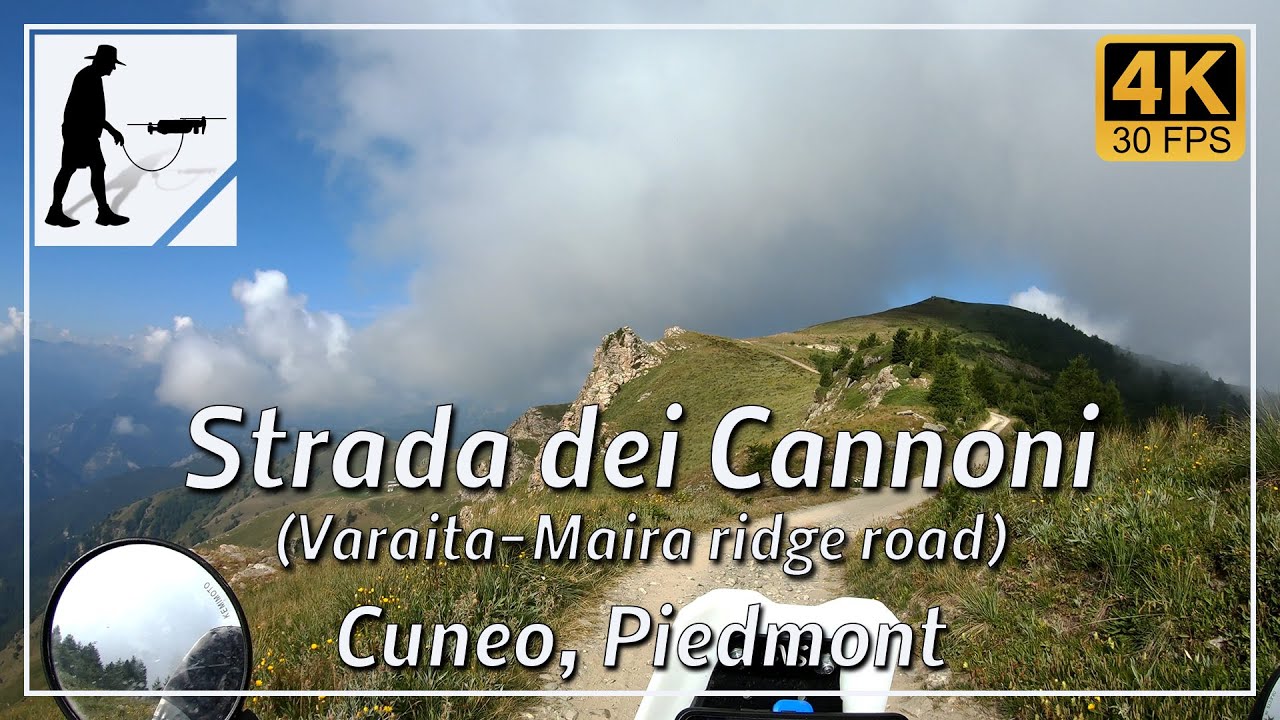 Strada dei Cannoni (Varaita-Maira ridge road), Cuneo, Piedmont, Italy - by motorcycle and drone