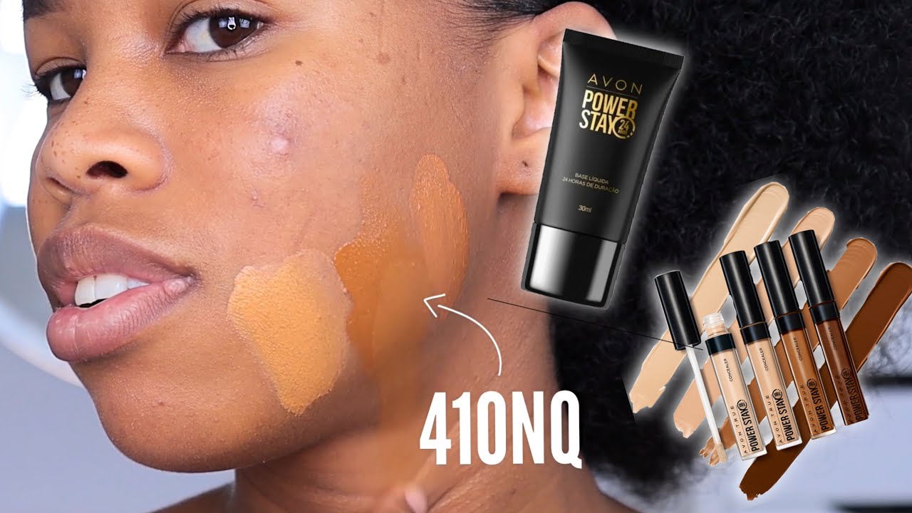 NOVAS CORES PARA PELE NEGRA DA BASE POWER STAY AVON| Samyra Priscila