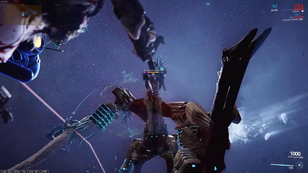 Warframe solo terra, F3F3F3 damage test - Trinity