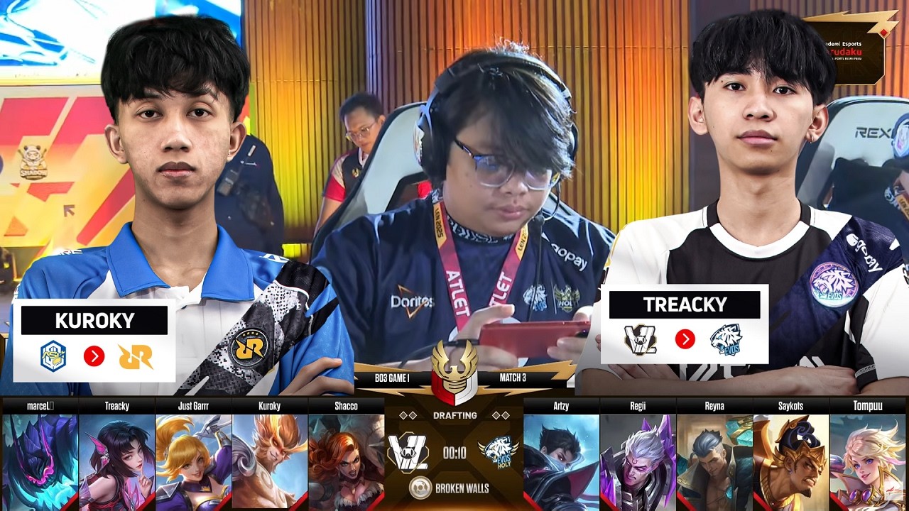 GAMEPLAY RRQ KUROKY & EVOS TREACKY !! VL TEAM VS EVOS HOLY GAME 1