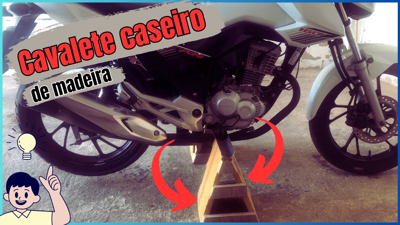 cavalete de madeira caseiro para moto