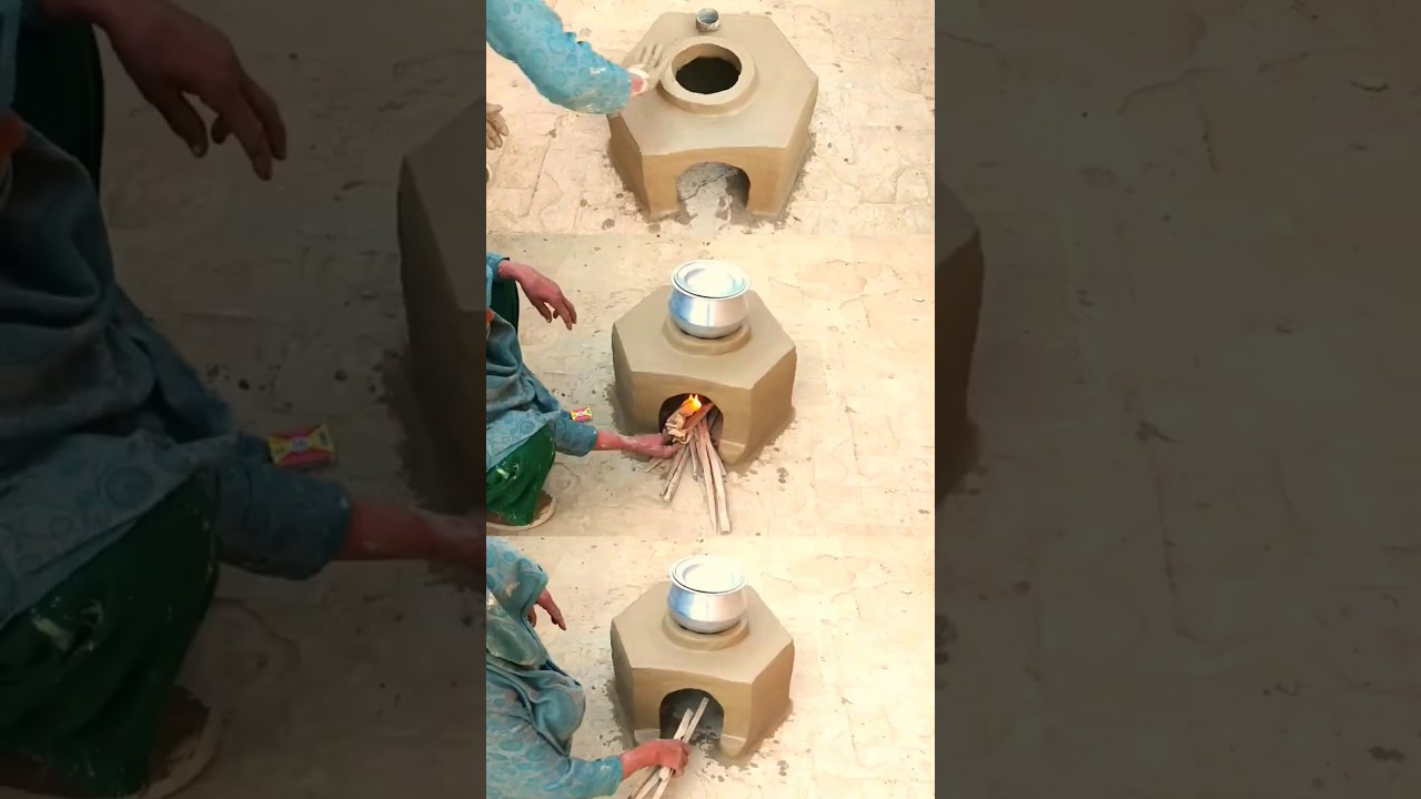 Build an Eco-Friendly Primitive Wood Stove with Clay & Bricks! 🔥 | Off-Grid Survival DIY #viral