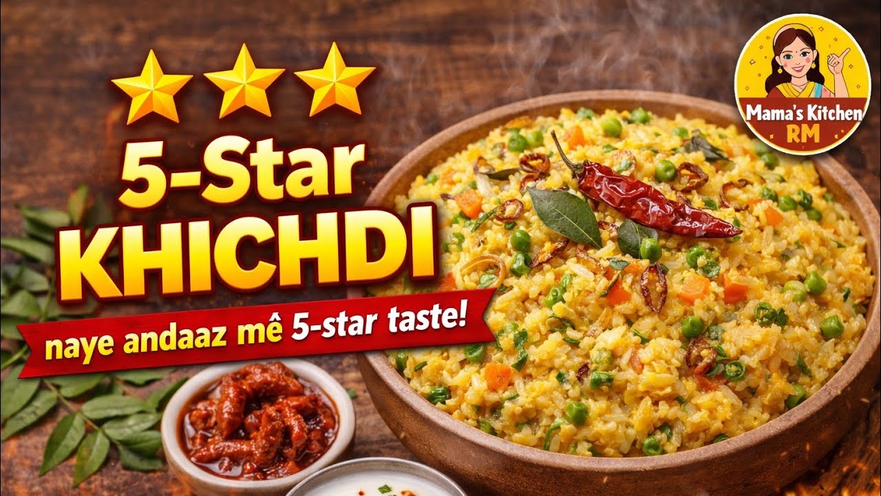 ⭐ 5 Star Hotel Style Khichdi 😋 | Ek Baar Khaoge Roz Banaoge!🌟 Desi Khichdi Ka 5 Star Makeover 😍