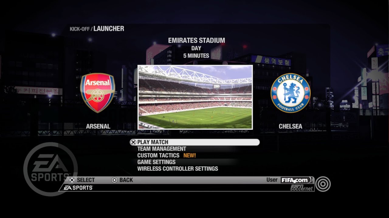 FIFA 09 (2009) - Arsenal vs Chelsea - Gameplay PS3 HD [RPCS3]