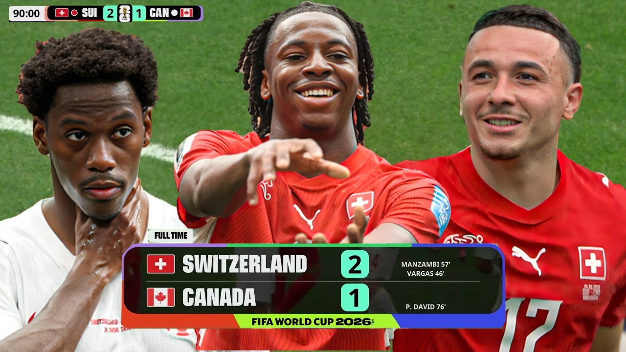 Switzerland vs Canada 2-1 Highlights | FIFA World Cup 2026 | Schweiz vs Kanada Highlights |