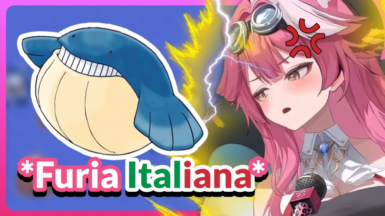 Mamma Raora desata toda su FURIA ITALIANA pescando un Pokémon #RaraWara |【hololive】『Sub Español』